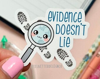 forensic science sticker for laptop, biology stickers for journalling, forensic sticker for student, funny science gift, crime sticker for