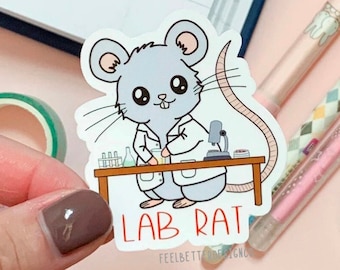 laboratory sticker for laptop, science stickers for water bottle, cute stickers kawaii, science gifts, medical lab tech gifts, funny medical