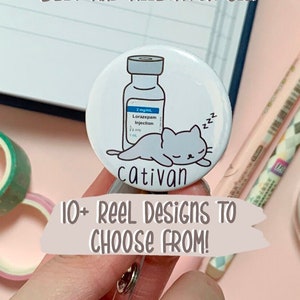 enrouleur de badge de pilule pour étudiant, enrouleur de badge médical drôle, porte badge pharmacie, infirmière porte-carte d'identité rétractable, cadeaux mignons d'infirmière, cadeaux STEM