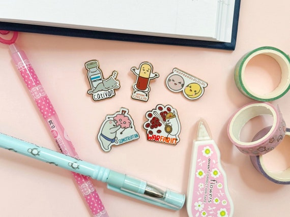 pharmacy pin bundle, nurse pin for badge, medical pin for white coat, enamel pin medical, science pin for backpack, pharmacy student gift