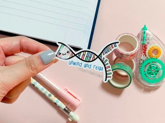 biology stickers for laptop, science sticker for water bottle, STEM stickers, DNA sticker, medical stickers funny, STEM gifts for student
