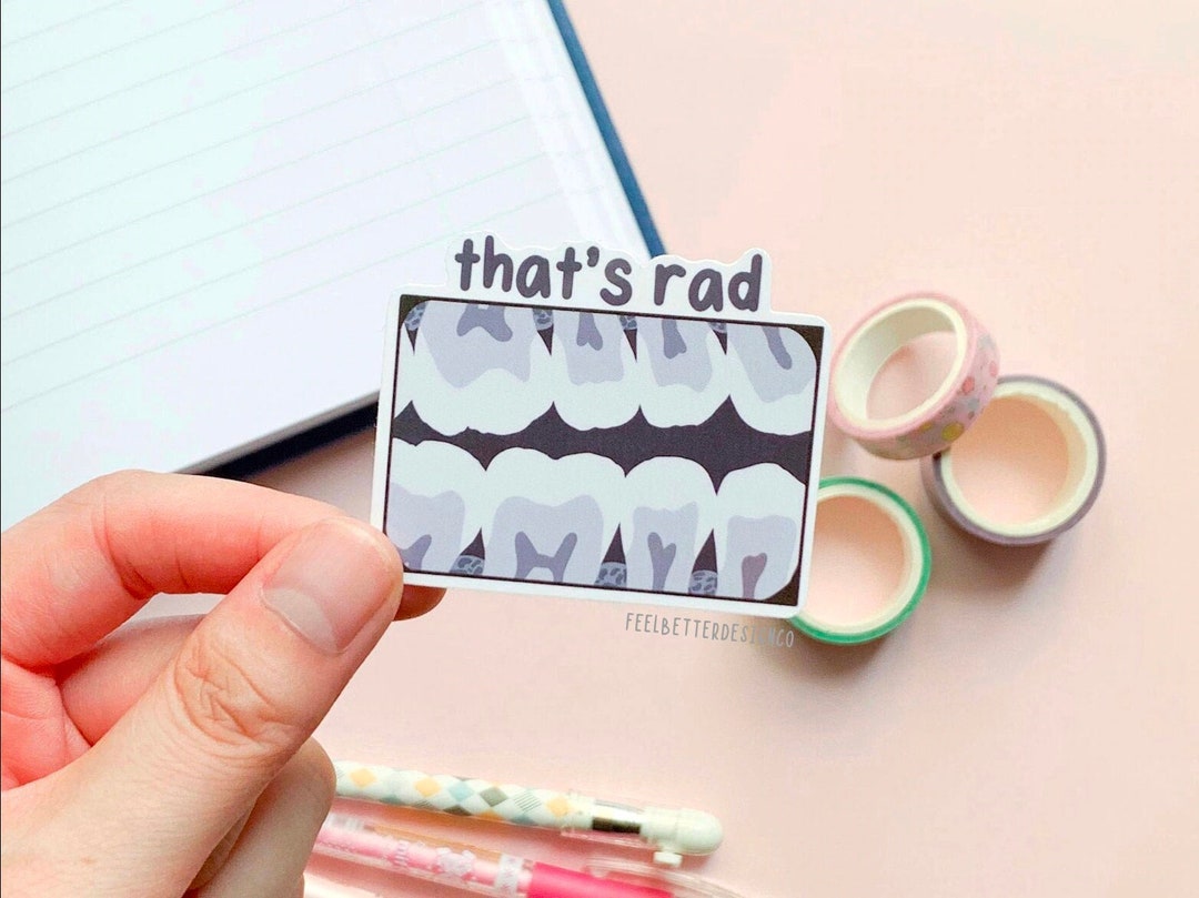 Xray Stickers for Laptop, Dental Hygiene Stickers, Teeth Stickers for