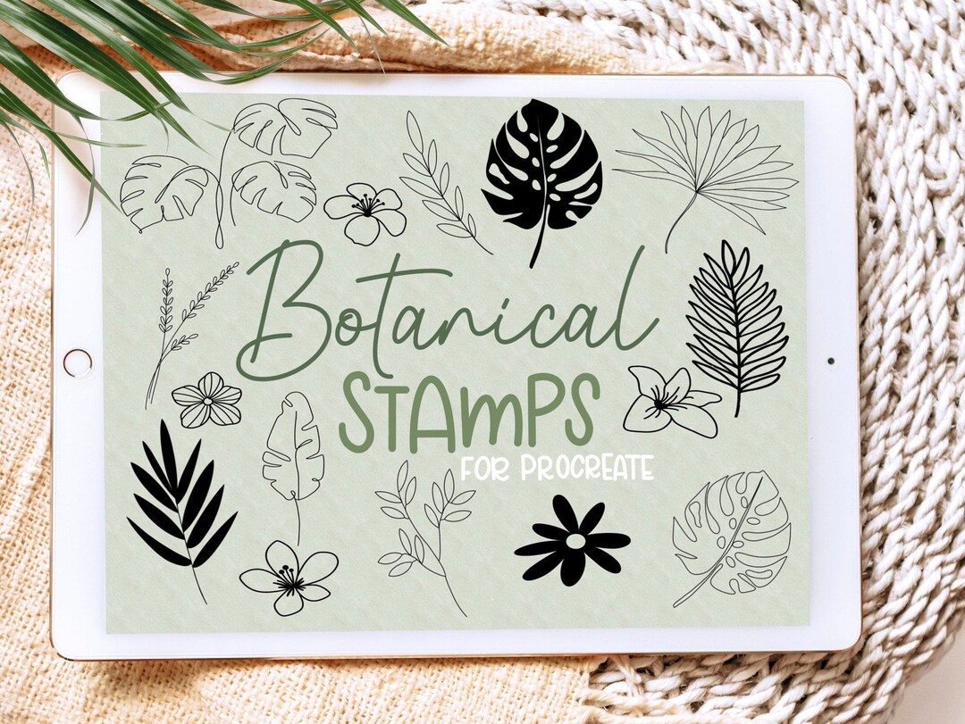 Botanical Procreate Stamps | Brushes | Stamp Brushes | Instant Download ...