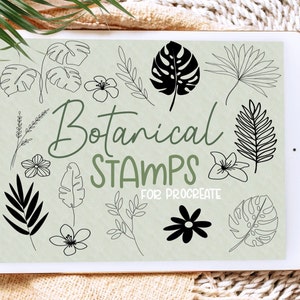 Botanical Procreate Stamps | Brushes | Stamp Brushes | Instant Download | Stamps