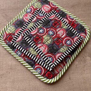 Superhero Potholder and Coasters