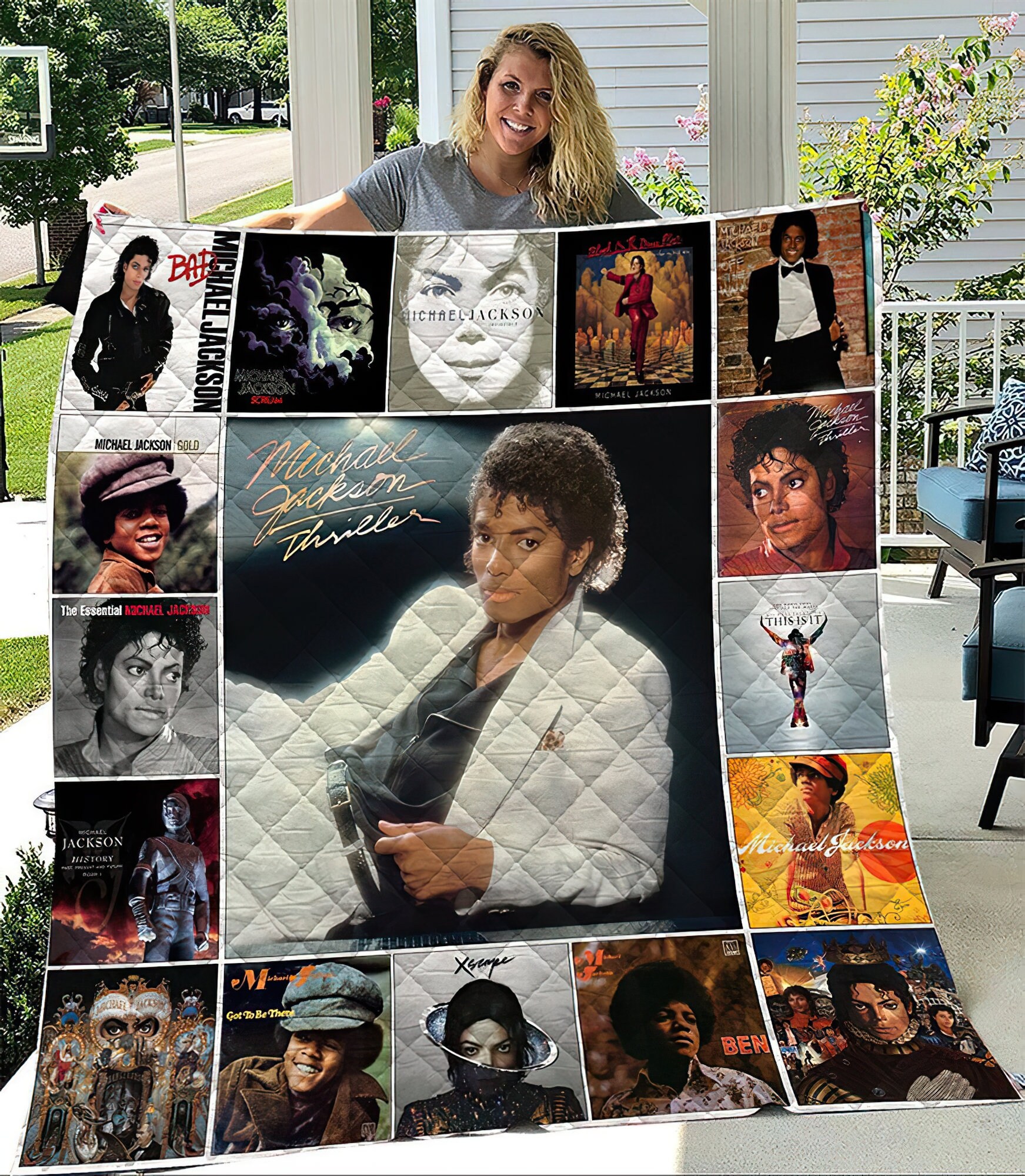 Michael Jackson Quilt Blanket Michael Jackson Fleece Blanket Etsy