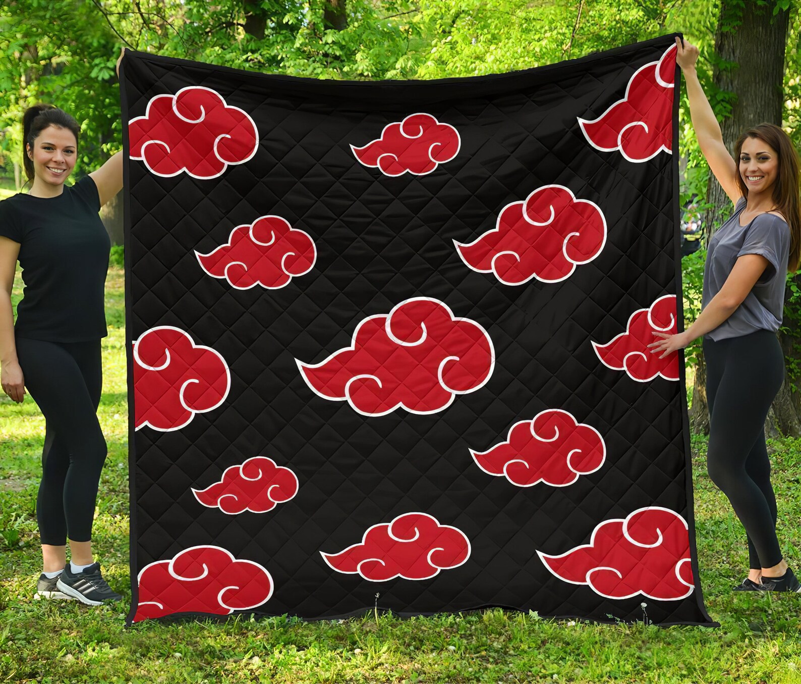 Akatsuki Quilt Blanket Akatsuki Fleece Blanket Custom design Etsy