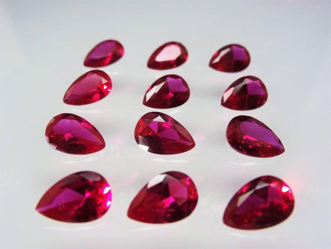 Certified Natural Ruby Burmese Ruby Loose Ruby 10 Pcs Lot 6X4 - Etsy