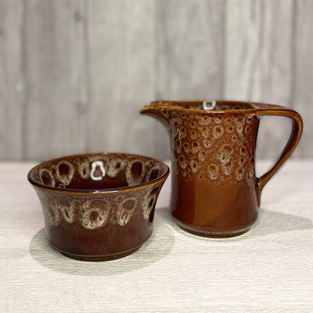 Vintage Kernewek Cornish Pottery Drip Glazed Brown Ceramic Jug Etsy UK