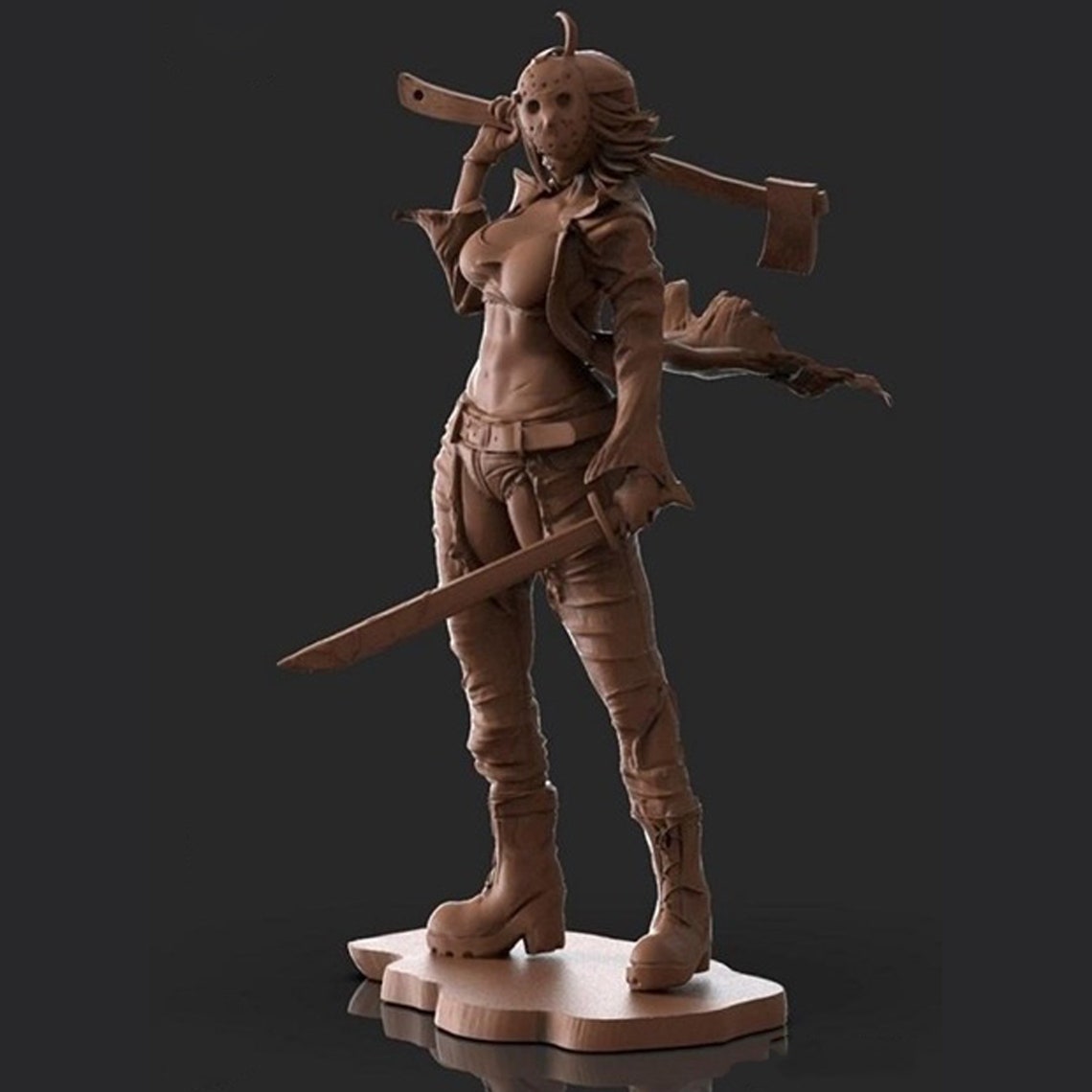 Jason Female Voorhees Bishoujo STL 3D Print Character Statue Etsy