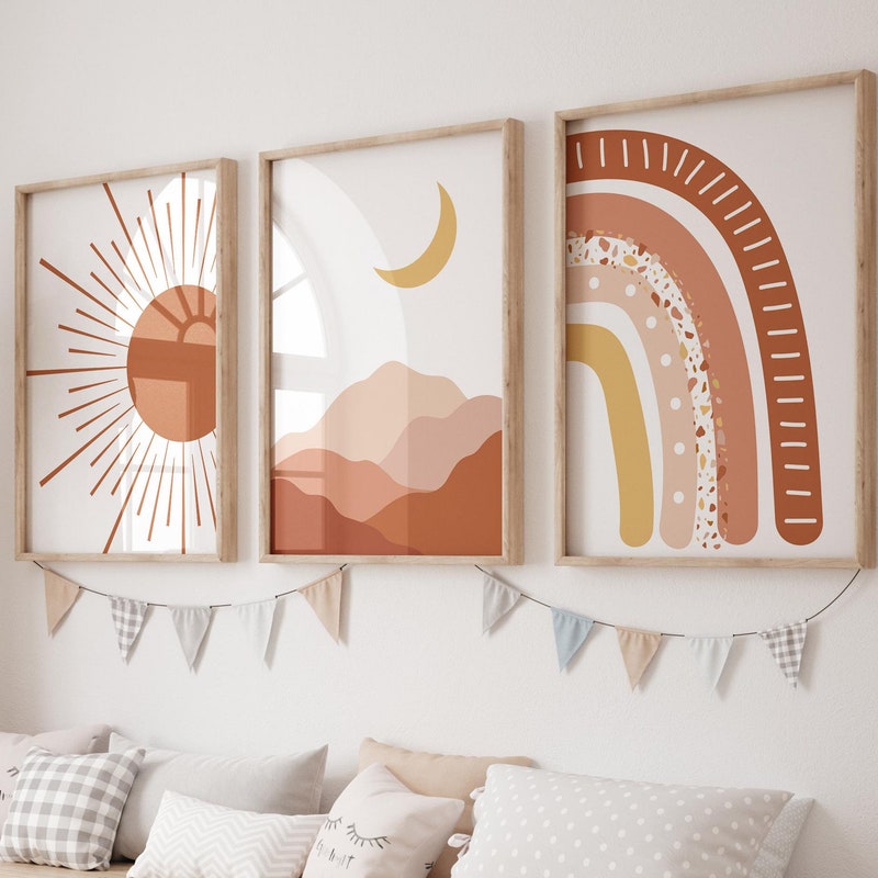 Boho Nursery Wall Art - Etsy