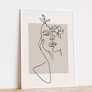 Woman Line Wall Art Print, Female Figure Line Art Set, Abstract Female Line Drawing, Set of 3 Matisse Printable Poster, Boho Minimalist Face image 8