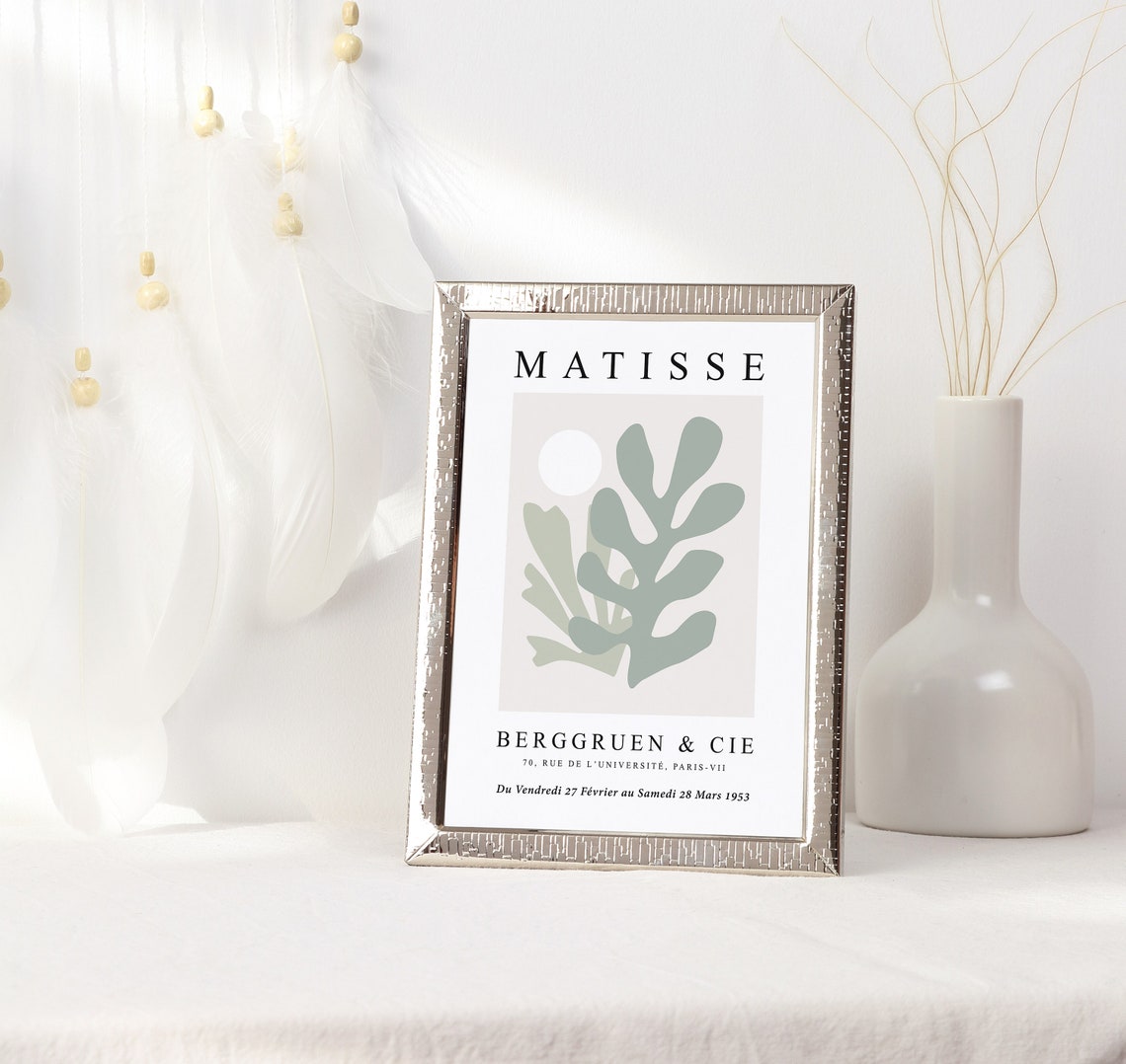 Henri Matisse Printable Exhibition Postersage Green Cut Out Etsy