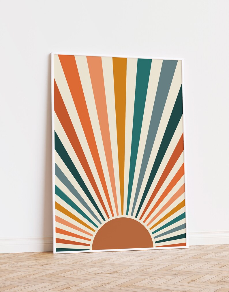 Boho Gallery Wall Set Mid Century Modern Gallery Wall Art Etsy