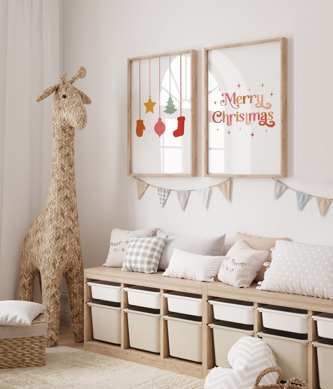 Christmas Prints Set of 2 Christmas Printable Wall Art - Etsy