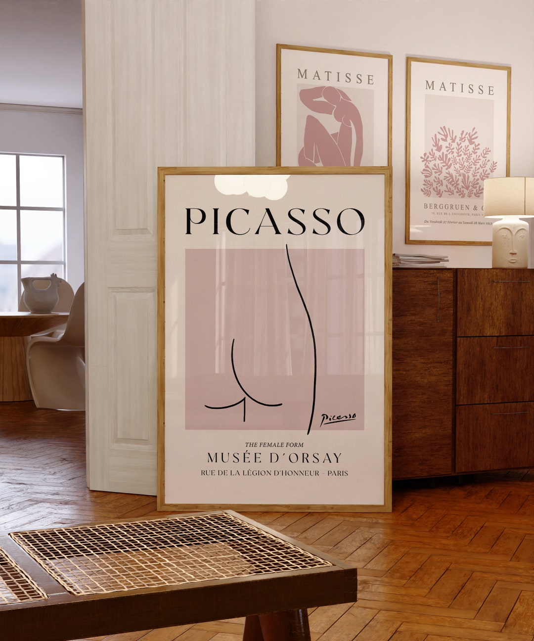 Picasso Female Body Line Art Print: Boho Minimalist Decor (digital ...
