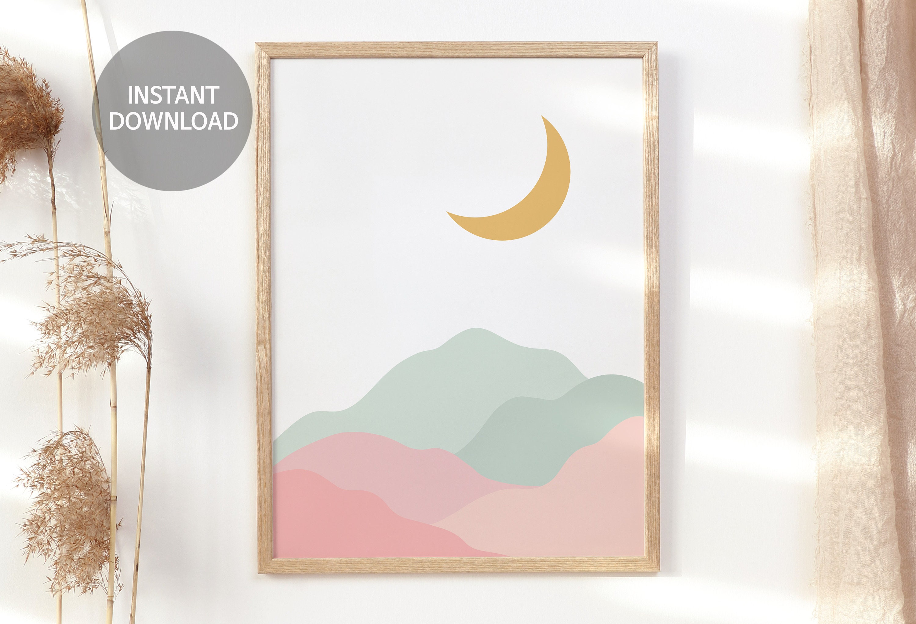 Set 3 Poster Tela Boho Per Cameretta – Arcobaleno, Sole E Nuvola, 30x40 Cm, Stampe Per Bambini