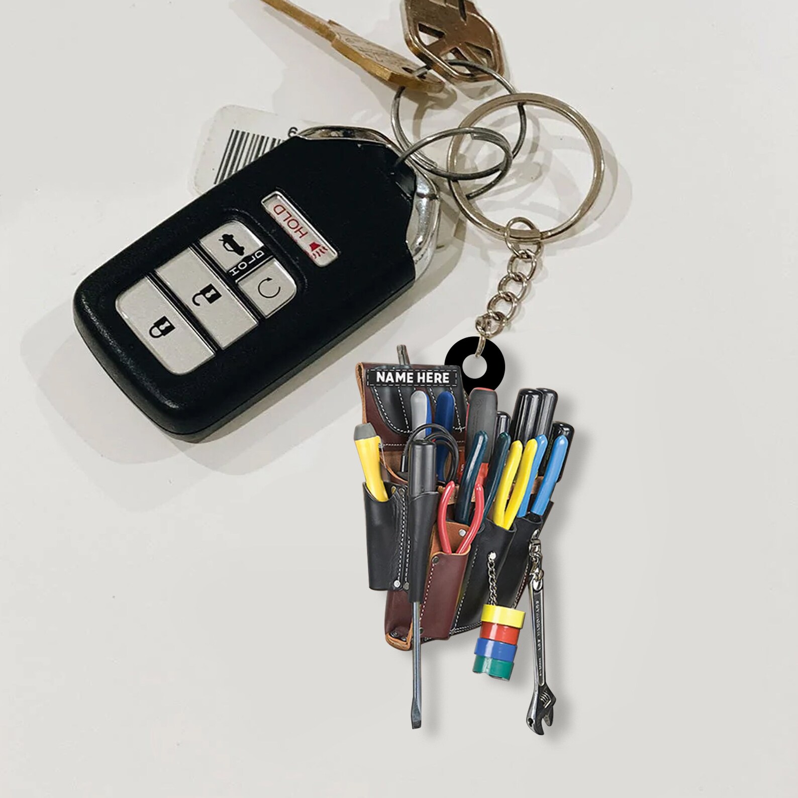 Personalized Electrician Tool Bag Flat Acrylic Keychain Etsy