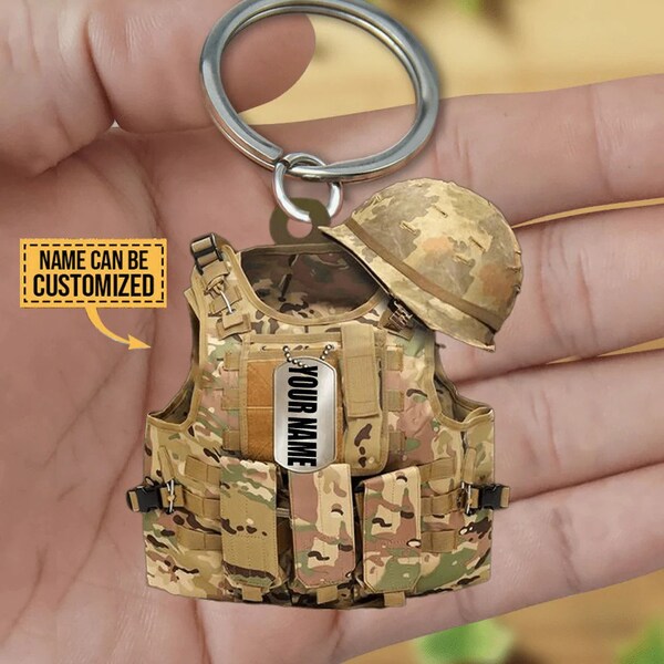 Army Keychain Etsy