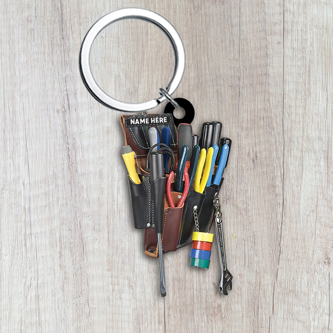 Personalized Electrician Tool Bag Flat Acrylic Keychain Etsy