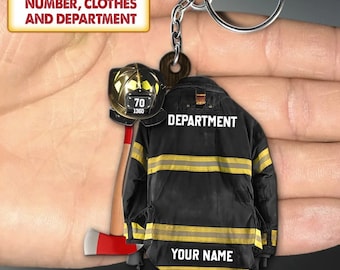 Fireman Keychain - Etsy Australia