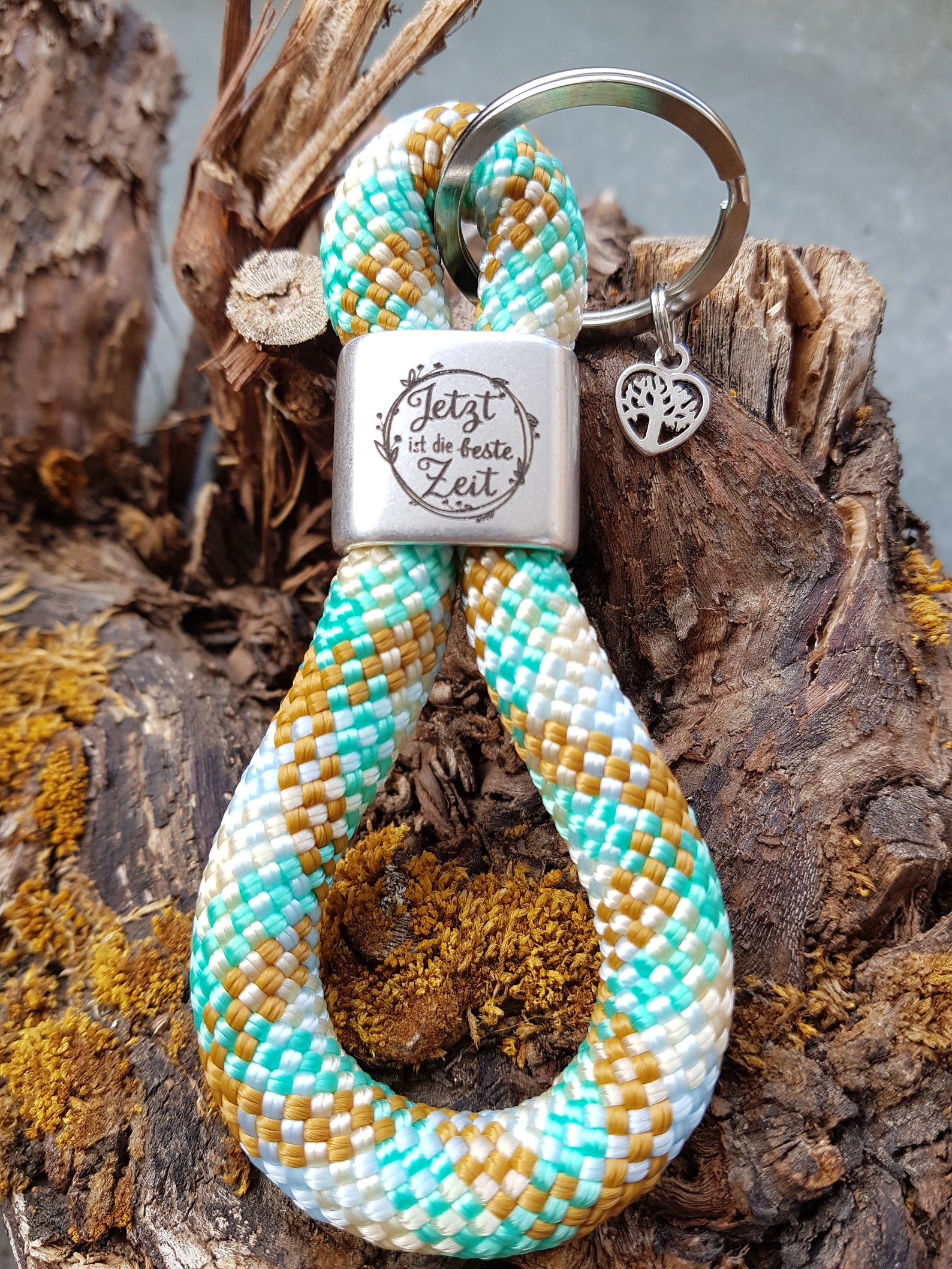 Keychain made of sail rope / sail rope with silverplated Etsy