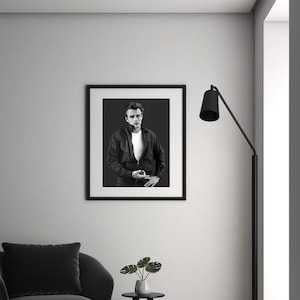 Iconic James Dean Portrait - High-Resolution Digital Download, Classic Hollywood Art Print, Retro Home Decor, Instant Download