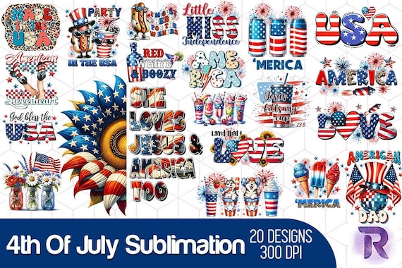 Independenceday. 4th of July PNG Bundle - Independence Day, Patriotic Designs, July 4th Clipart for Crafting & DIY Projects, usa, America