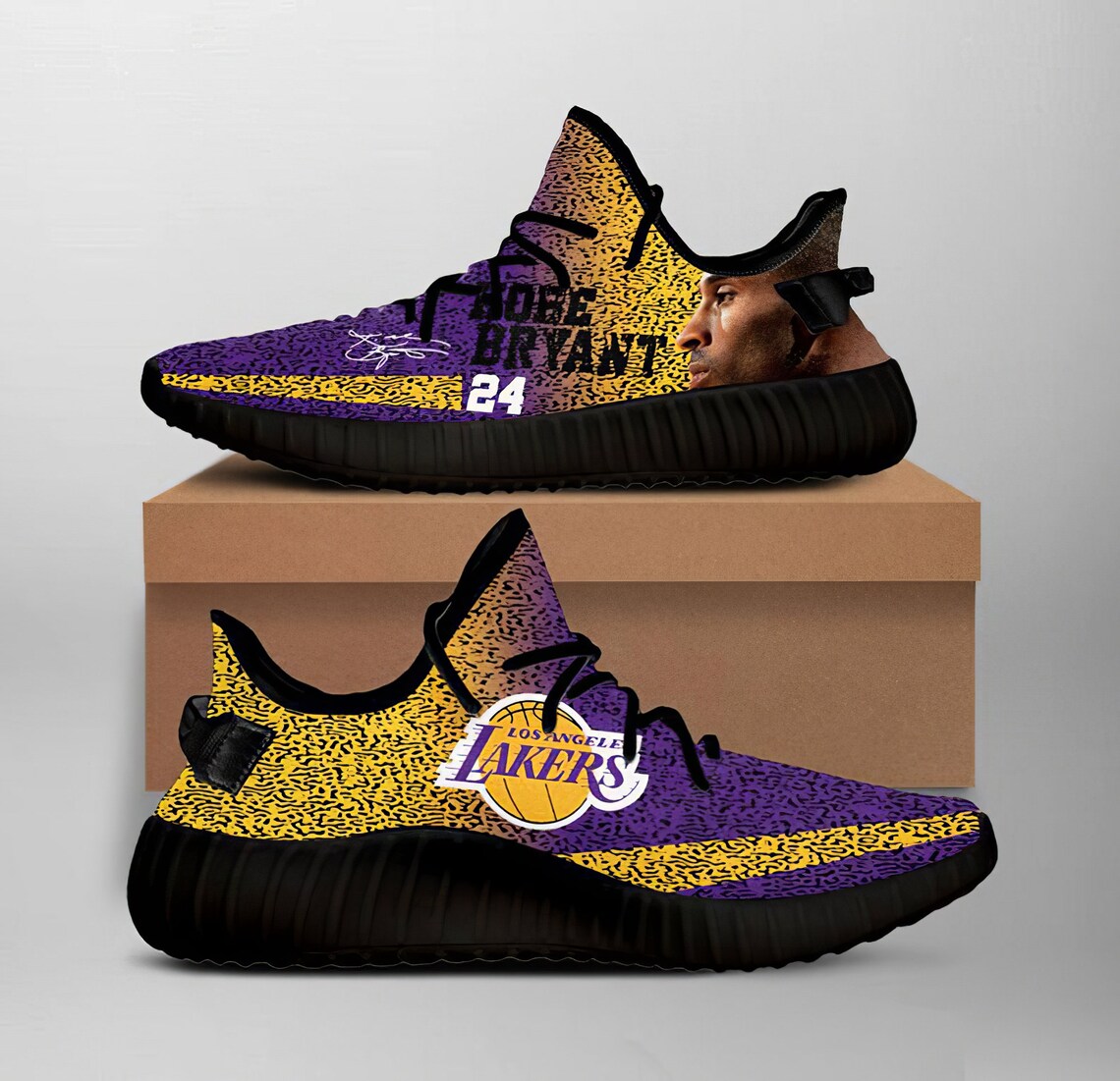 Kobe Bryant NBA Yeezy Boost 350 V2 Shoes Love Kobe Bryant | Etsy