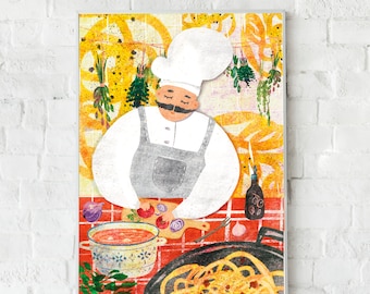 Pasta poster, food art print, Italian poster, food art decor