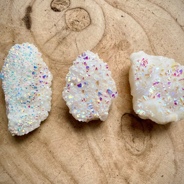 Angel Aura Quartz Clusters