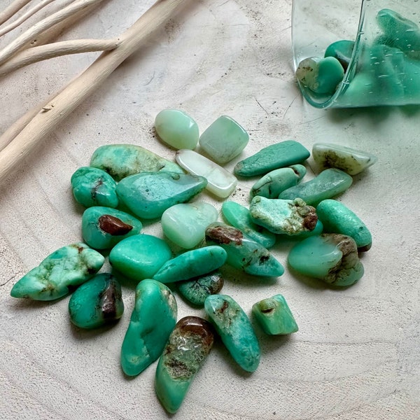 Chrysoprase Crystals Free Form Polished Stones Healing Crystals