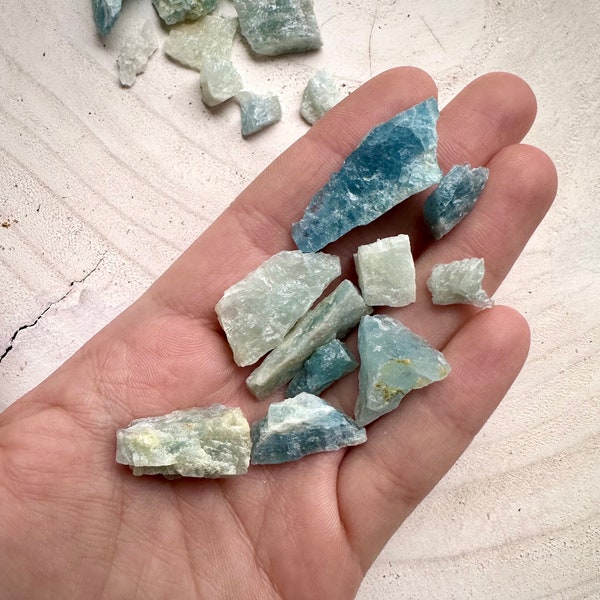 Rough Aquamarine Crystals | Aquamarine Crystal Lot | Raw Aquamarine