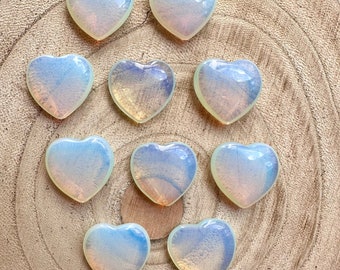 Opalite Hearts - 20 mm