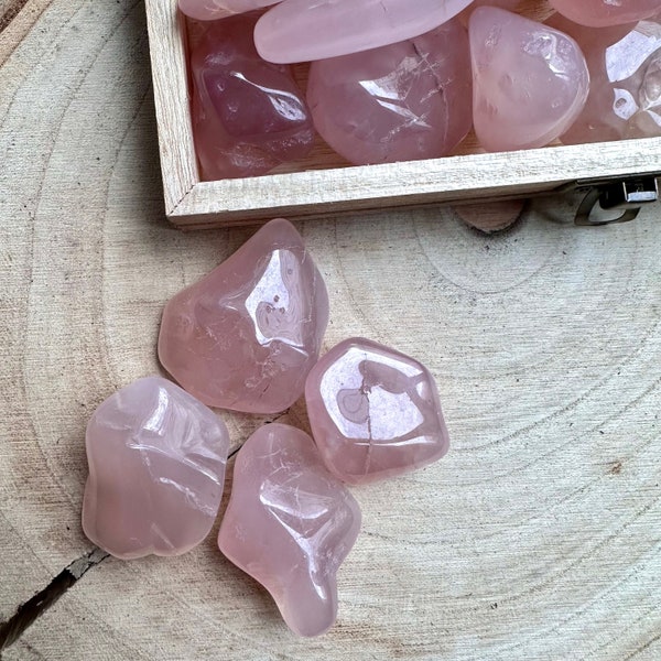 Pink Chalcedony Polished Crystal | Natural Large Pink Chalcedony | Tumbled Stones, Chalcedony, Stones, Crystals, Rocks, Gifts, Gems