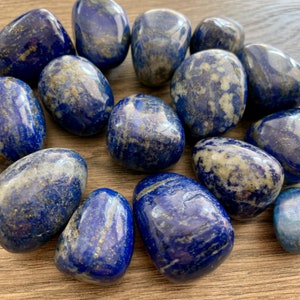 Lapis Lazuli Tumbled Crystals Jewelry Making Polished Stones Lapis Lazuli Healing Crystals and Stones Home Decor Mineral Specimen