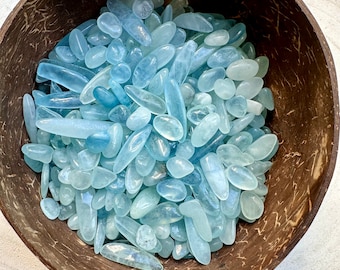 Aquamarine Crystal Lot 8 - 30 mm | AAA Quality Polished Aquamarine Stone Lot | Aquamarine Chips | Crystal Confetti