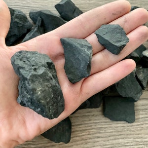 Shungite Crystals Raw Shungite Stones Jewelry Making Crystals Home Decor Healing Crystals and Stones Mineral Specimen