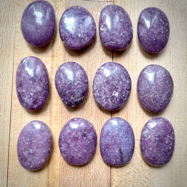 Natural Lepidolite Tumbled Crystals, Lepidolite Polished Stones, Healing Crystals and Stones Jewelry Making Gemstones Protection Crystals