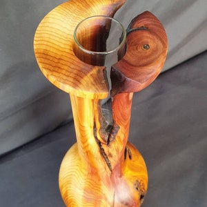 English Yew bud vase