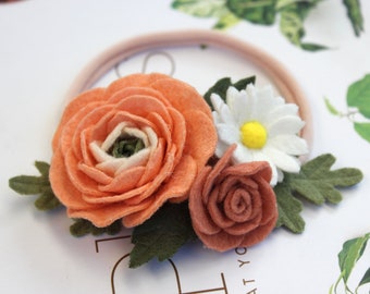 Filz Blumen Haarband / Kinder Stirnband / Baby Haarband / Haarschmuck / Baby Accessoires / Blumenmädchen / Baby Geschenk