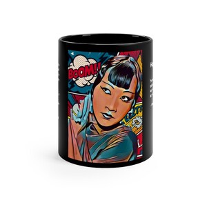 Real Life Super Heroes Anna May Wong Black Coffee mug 11oz Loved Collectibles