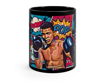 Real Life Super Heroes Muhammad Ali Tazza da caffè nera da 11 once Amati da collezione