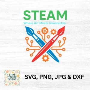 STEAM  SVG, dfx, png, jpg files, Science, Technology, Engineering, Art, Mathematics, Teacher t-shirt, Steam teacher gift