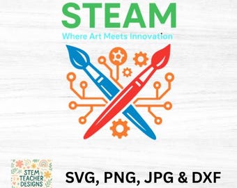 STEAM SVG, dfx, png, jpg-Dateien, Wissenschaft, Technologie, Technik, Kunst, Mathematik, Lehrer T-Shirt, Steam Lehrer Geschenk