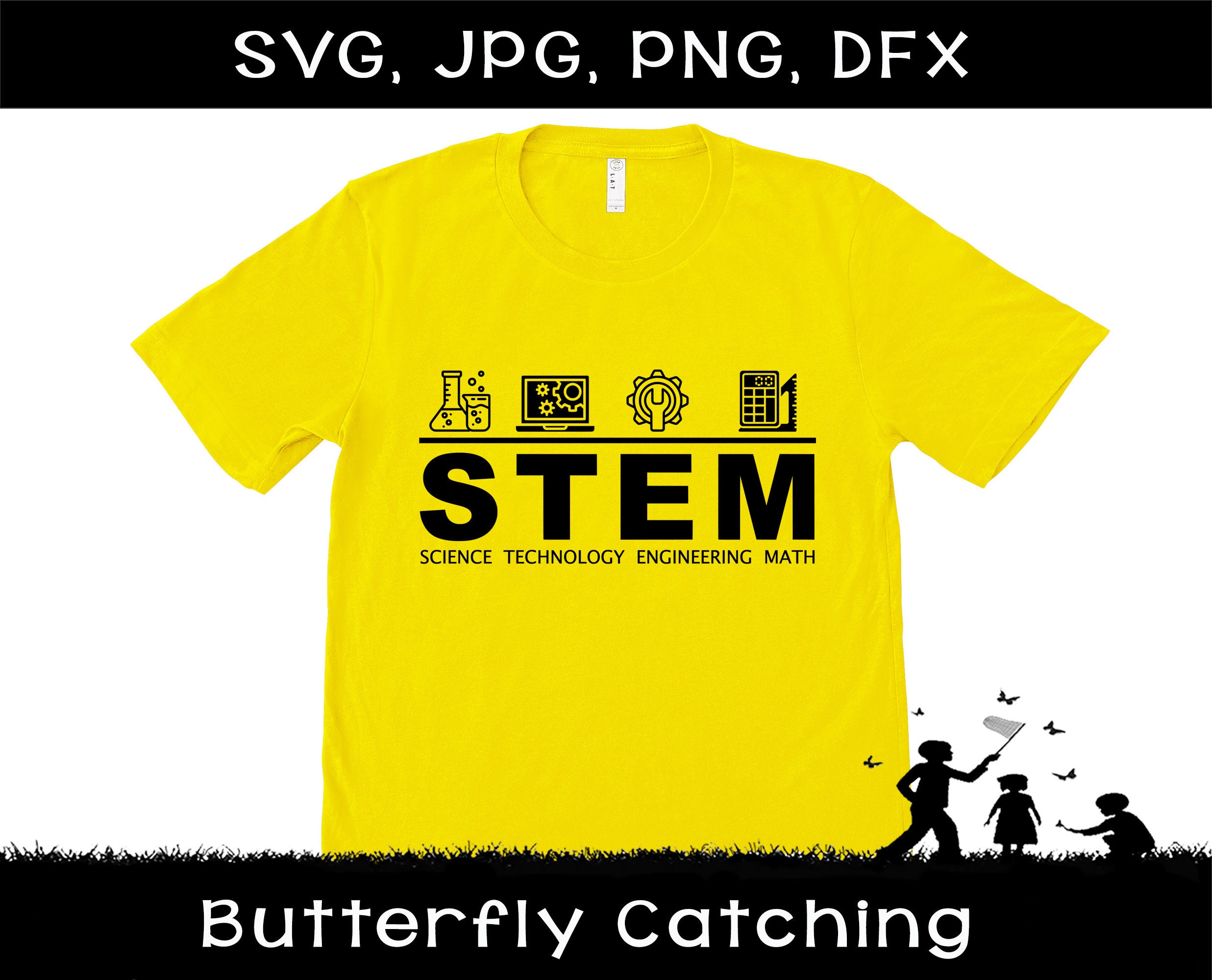 STEM Line Icons SVG, Dfx, Png, Jpg Files, Science, Technology ...