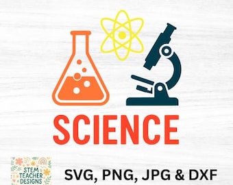 Science logo Printable Wall Art | Science svg png jpg dxf – Laboratory Clipart Bundle for Teachers, Science Projects, Cricut and Silhouette