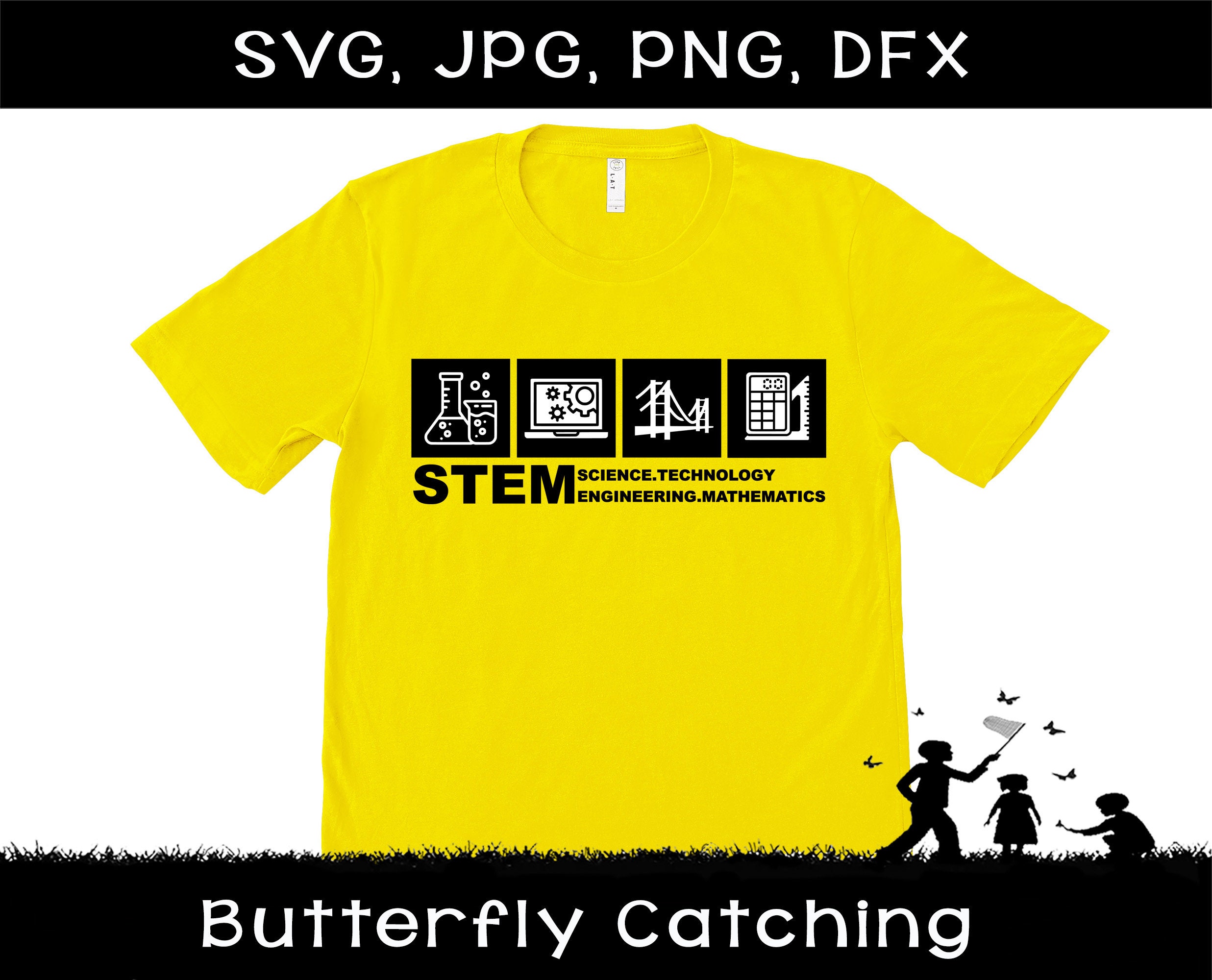 STEM STEAM Rectangle Icons SVG, Dfx, Png, Jpg Files, Science ...