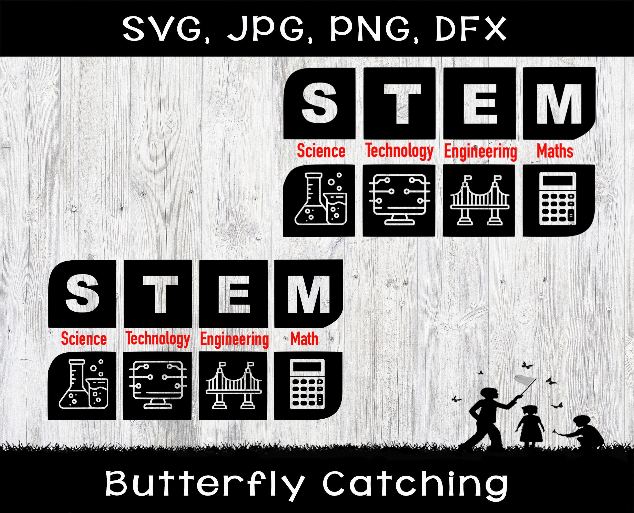 STEM Icons SVG, Dfx, Png, Jpg Files, Science, Technology, Engineering ...