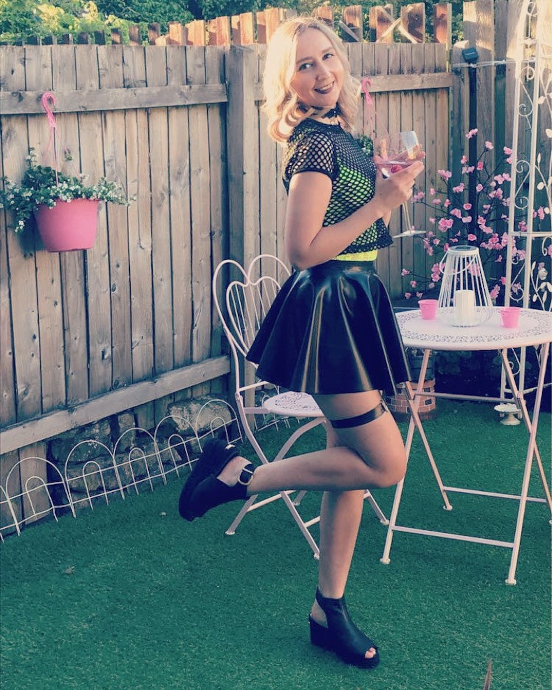 Womens Latex mini skater skirt Etsy